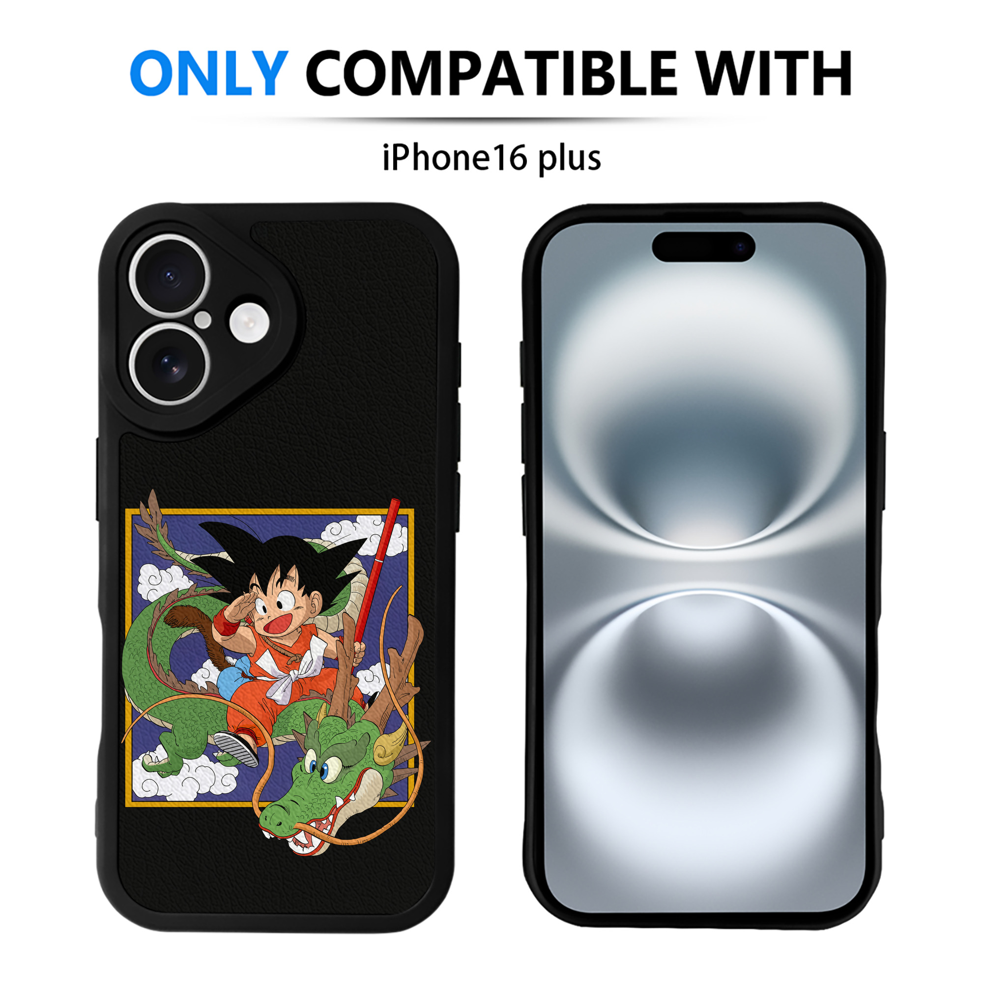 （画像用） ドラゴンボール 孫悟空（そん ごくう）Son Goku カカロット DRAGON BALL Kakarotto 【iPhone 16シリーズ対応】シリコンスマホケース（レザー調） 材質：シリコン